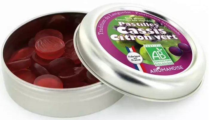 Bomboane artizanale cu lime și coacăze negre bio 45g Aromandise [3]