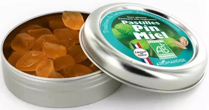 Bomboane artizanale cu pin și miere bio 45g Aromandise [3]