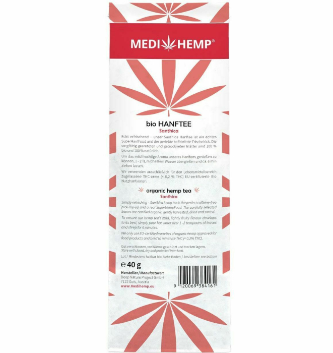 Ceai de cânepă sănthică bio 40g Medihemp [2]
