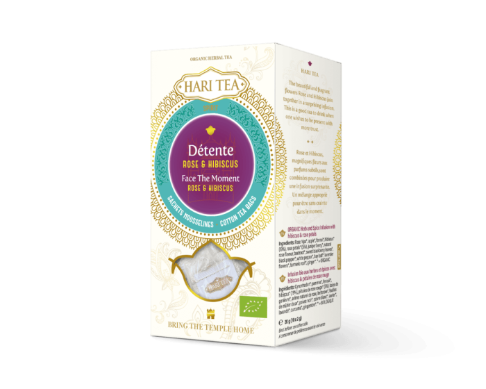 Ceai face the moment - trandafiri și hibiscus bio 10dz x 2g 20g Hari Tea [2]
