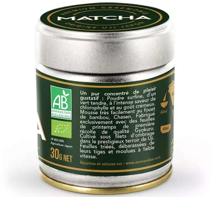 Ceai matcha premium, grad ceremonial, bio, 30g, Aromandise [6]