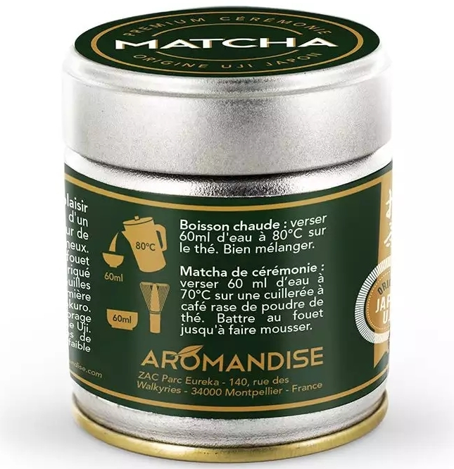 Ceai matcha premium, grad ceremonial, bio, 30g, Aromandise [2]