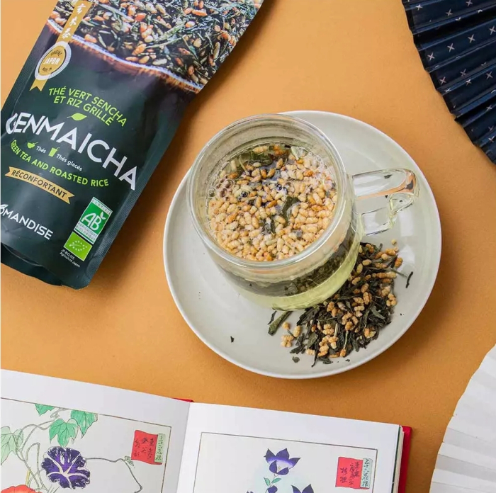 Ceai verde cu orez genmaicha bio 100 g Aromandise [5]