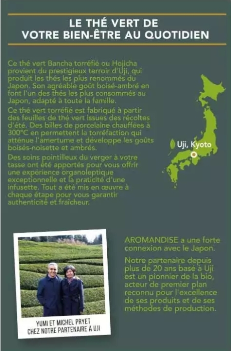 Ceai verde prăjit bancha hajicha bio 18dz x 2g 36g Aromandise [3]