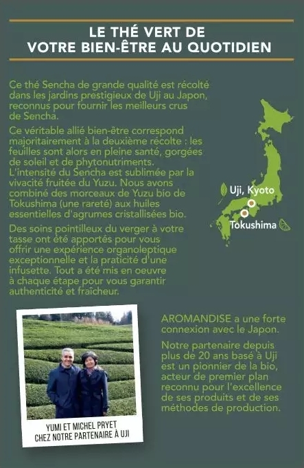 Ceai verde sencha cu mentă bio 18 dz x 2 g 36 g Aromandise [4]