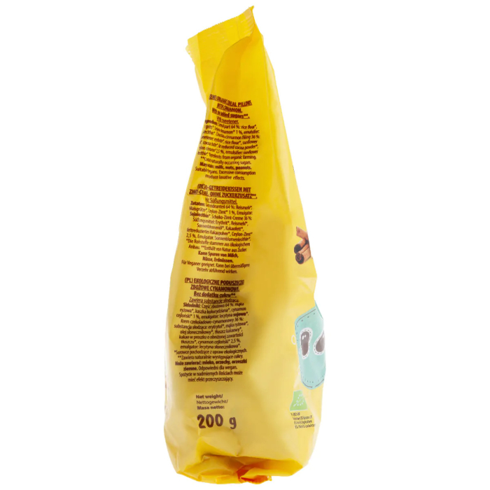 Cereale umplute cu scorțișoară Ceylon bio 200g Super Fudgio [2]