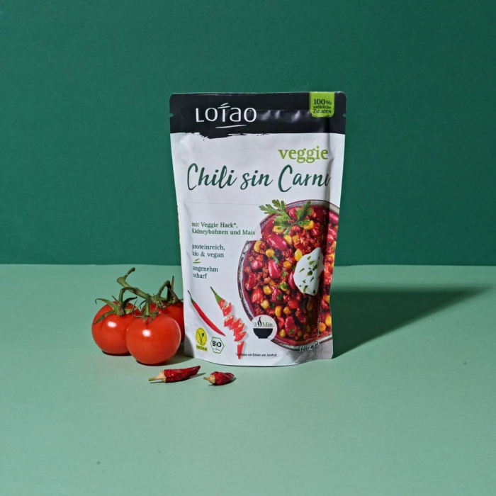 Chili sin carne vegan cu fasole roșie și legume bio 320g Lotao [2]