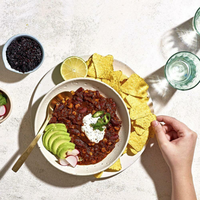 Chili sin carne vegan cu fasole roșie și legume bio 320g Lotao [5]