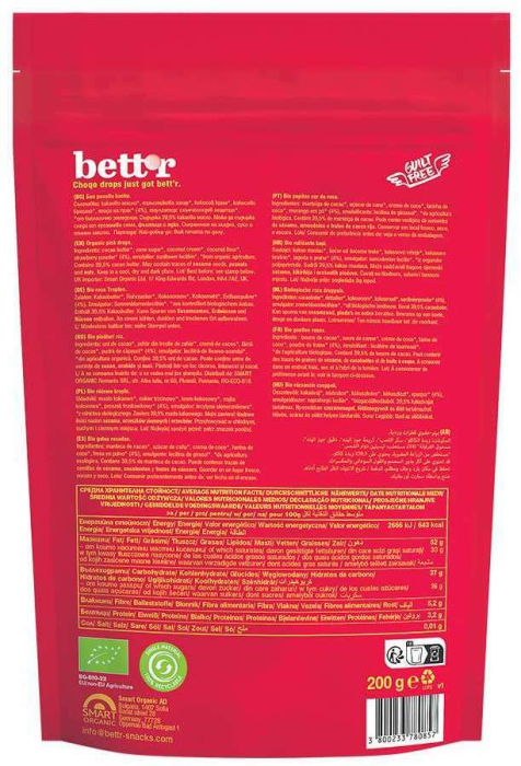 Choco drops roz bio 200 g Bettr [2]