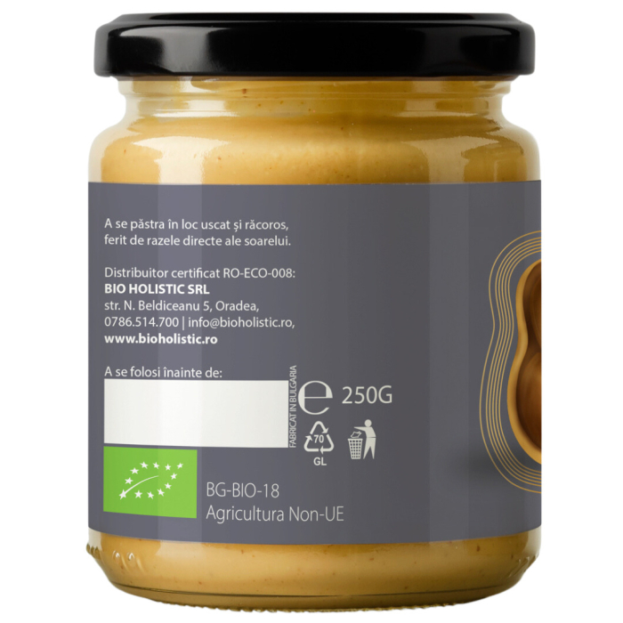 Cremă de arahide crunchy bio 250g Obio [3]