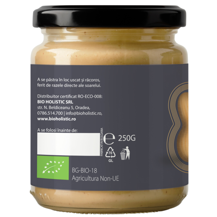 Cremă de arahide smooth bio 250g Obio [3]