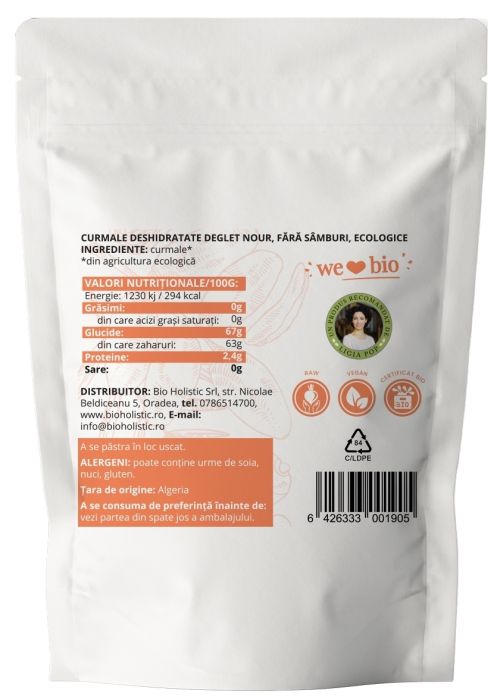 Curmale fără sâmburi bio 250g Obio [2]