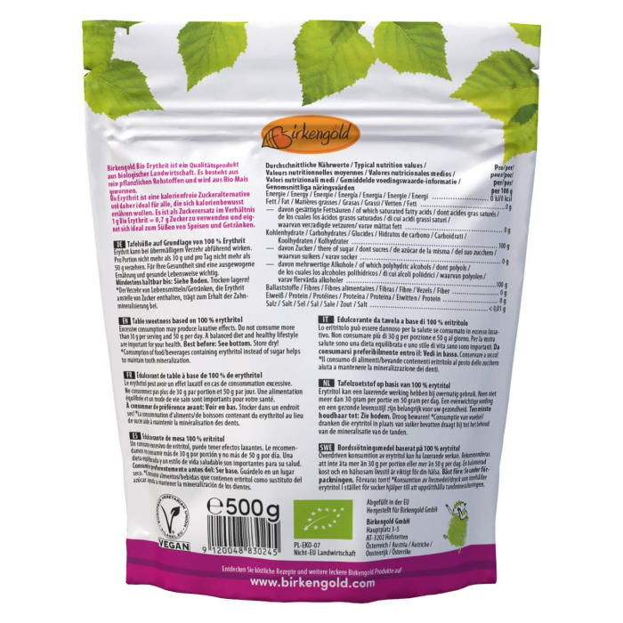Eritritol bio 500g Birkengold [2]