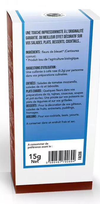 Flori de albăstrele - uz culinar bio 15g Aromandise [2]