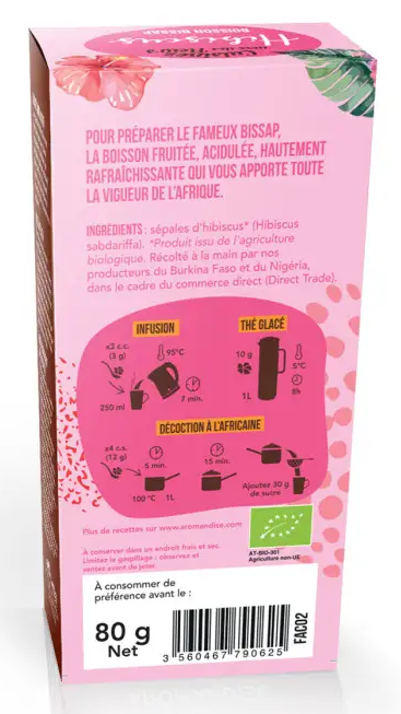 Flori de hibiscus - uz culinar bio 80 g Aromandise [4]