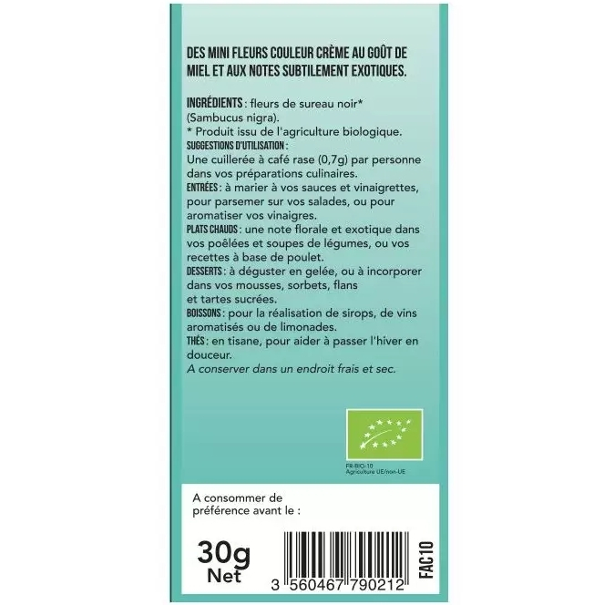 Flori de soc - uz culinar bio 30 g Aromandise [4]