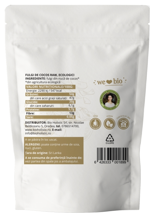 Fulgi de nucă de cocos bio 150g Obio [2]