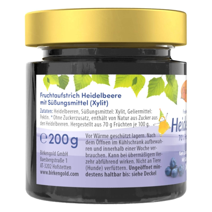 Gem de afine îndulcit cu xylitol 200g Birkengold [3]