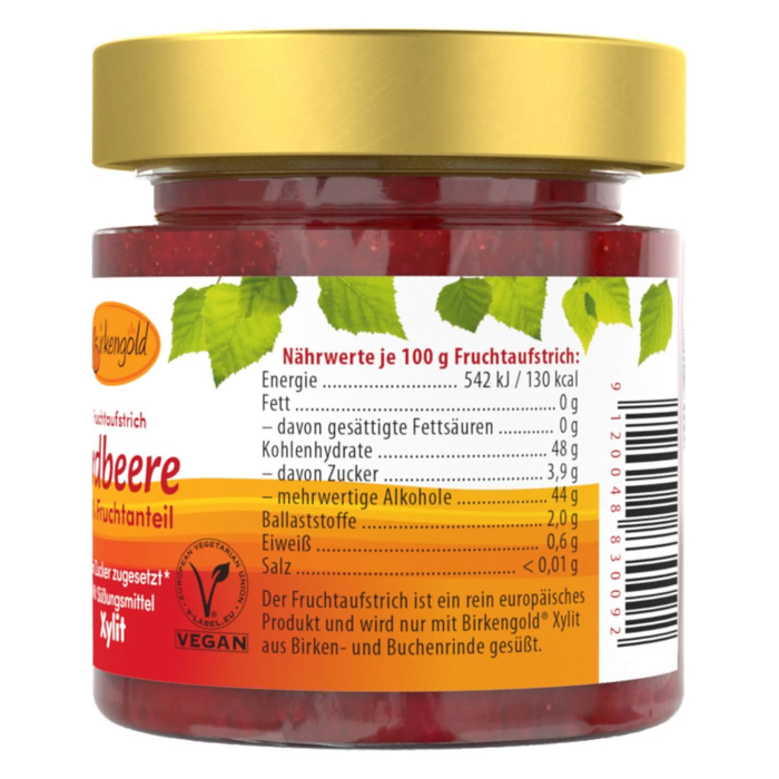 Gem de căpșuni îndulcit cu xylitol 200g Birkengold [2]