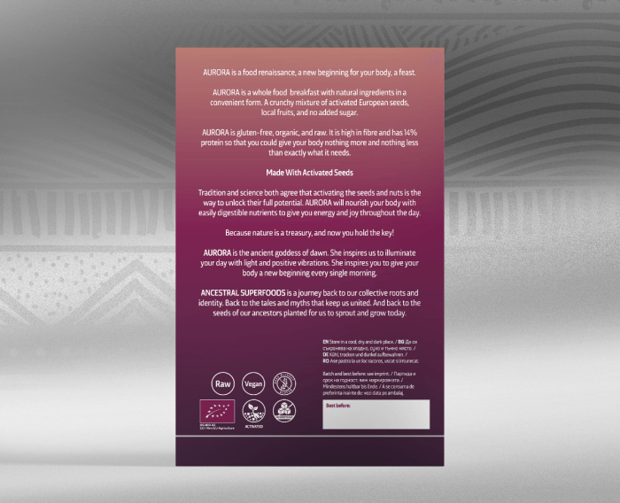 Gustare crocantă Aurora cu semințe active bio 250g Ancestral Superfoods [3]