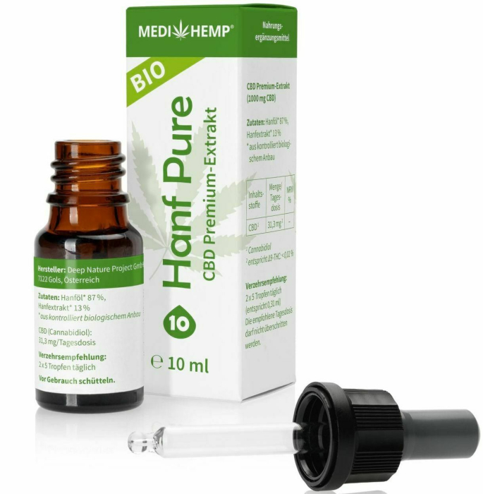 Hemp Pure 10% CBD Bio 10ml Medihemp [2]