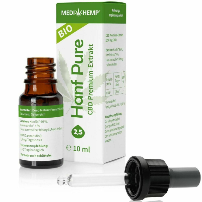 Hemp Pure 2,5% CBD Bio 10ml Medihemp [2]