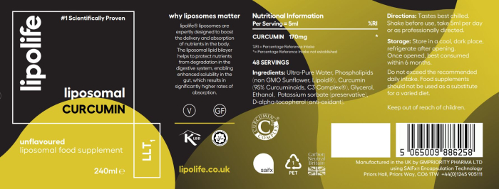 LLT1 - Curcumin lipozomal 240 ml Lipolife [2]