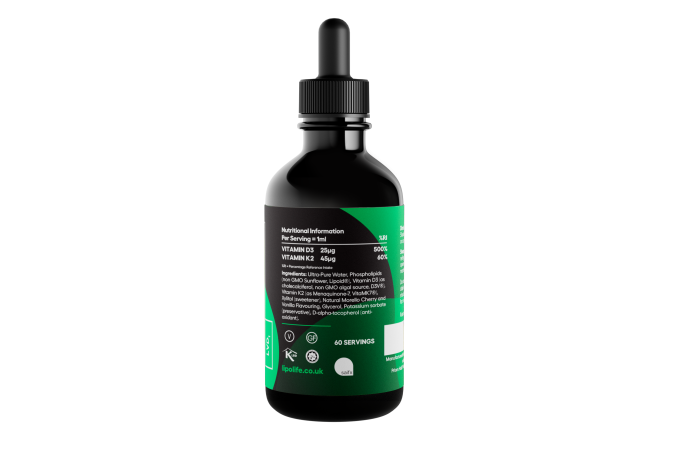 LVD1 - Vitamina D3 și K2 lipozomală 60 ml Lipolife [2]