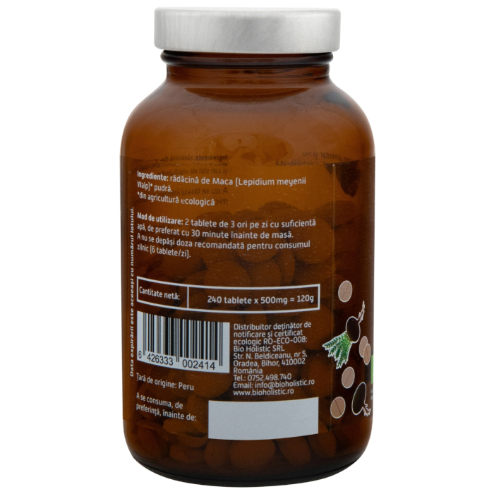 Maca bio 240 tablete 120 g Obio [2]