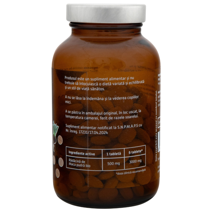 Maca bio 240 tablete 120 g Obio [3]