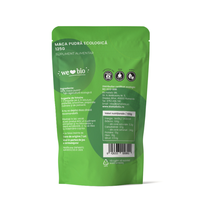 Maca pudră bio 125g Obio [2]