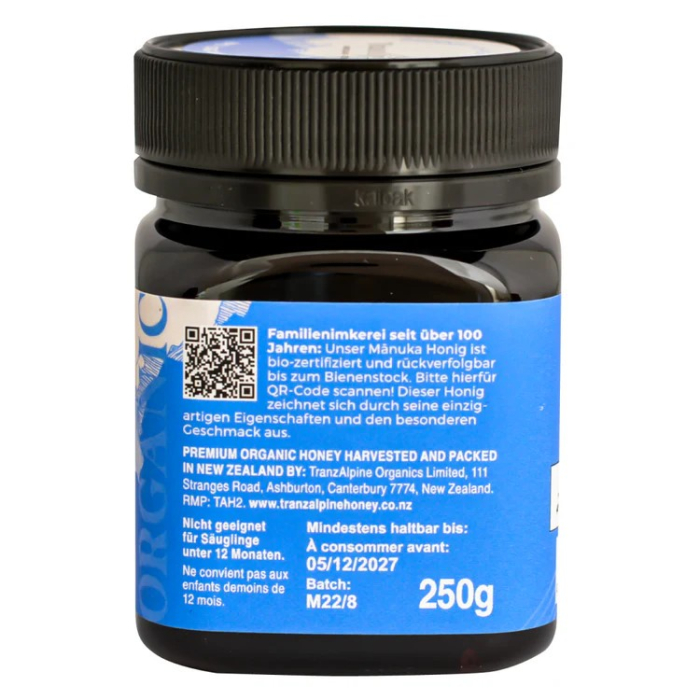 Miere de Manuka MGO 100+ bio 250g Tranzalpine [2]