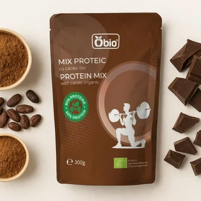 Mix proteic cu cacao bio 300 g Obio [5]