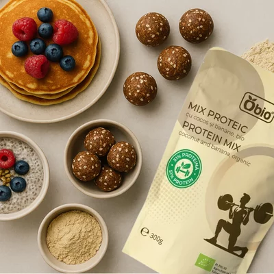 Mix proteic cu cocos și banane bio 300g Obio [5]