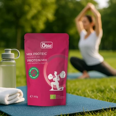 Mix proteic cu zmeură bio 300g Obio [4]