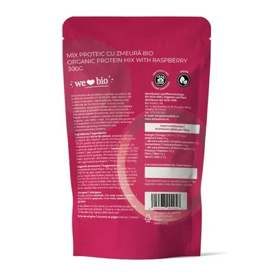 Mix proteic cu zmeură bio 300g Obio [2]