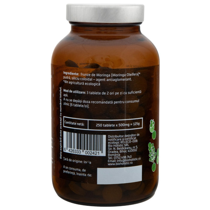 Moringa bio 250 tablete 125 g Obio [2]