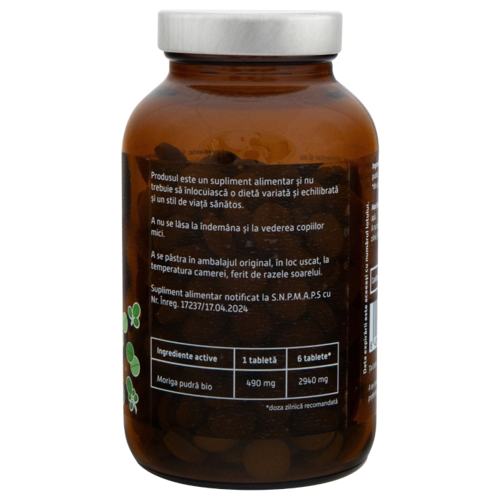 Moringa bio 250 tablete 125 g Obio [3]