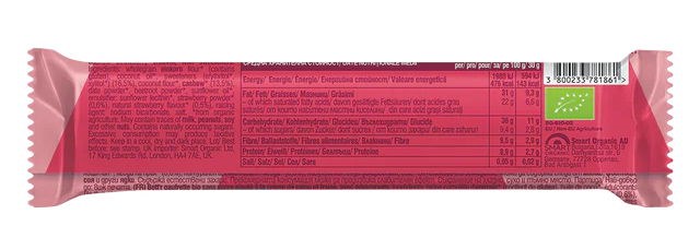 Napolitană cu cremă de căpșuni și caju, îndulcită cu eritritol bio, 30g Bettr [2]