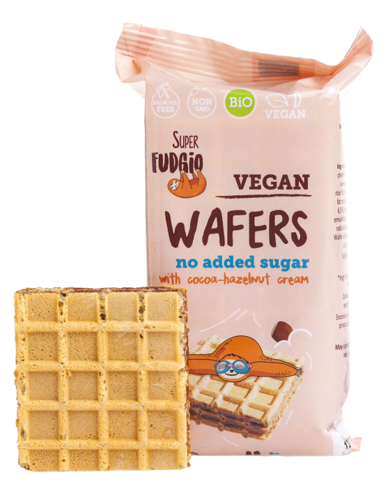 Napolitane cu cacao și alune de pădure bio 120g Super Fudgio [2]