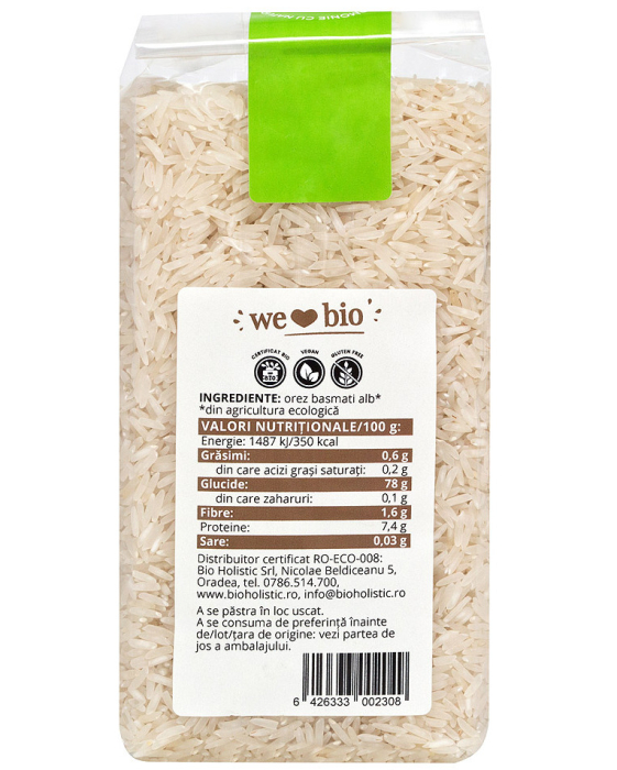 Orez basmati alb bio 500 g Obio [2]
