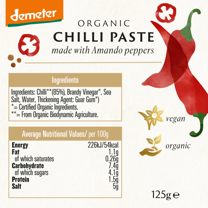 Pastă de chilli amândouă bio 125g Biona [2]