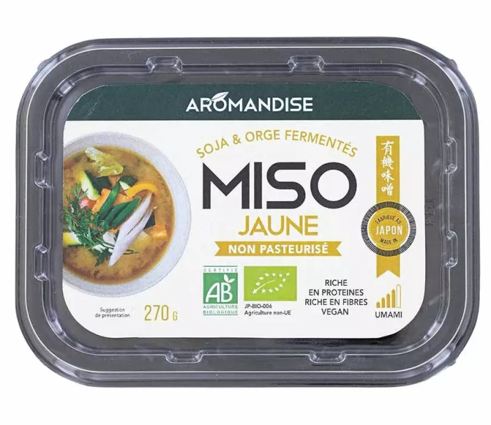 Pastă miso galbenă bio 270g Aromandise [7]