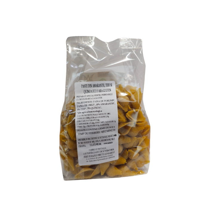 Paste conchiglie din amaranth, teff și quinoa bio 250g Marchesato [2]