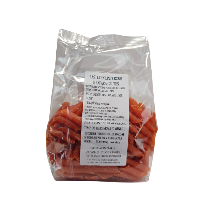 Penne din linte roșie bio 250g Marchesato [2]