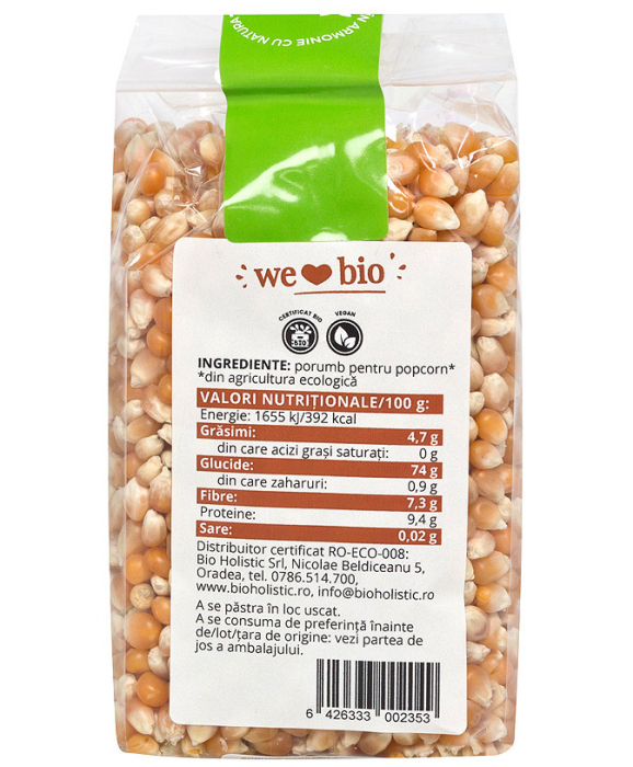 Porumb pentru popcorn bio 400 g Obio [2]