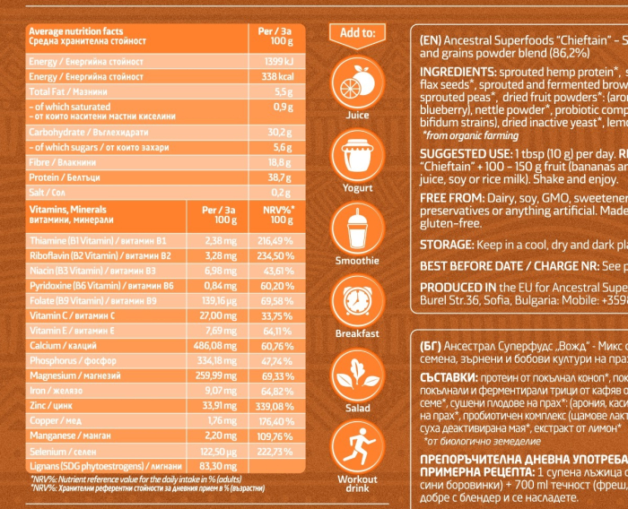 Pudra Chieftain Men’s Wellness Bio 200g Ancestral Superfoods [2]