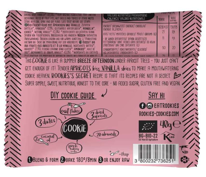 Rookies cu caise și vanilie bio 40g Rookies [2]