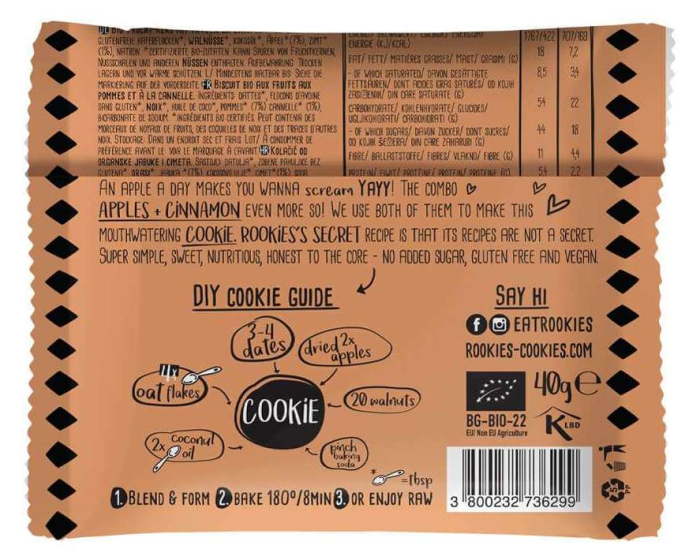 Rookies cu măr și scorțișoară bio 40g Rookies [2]