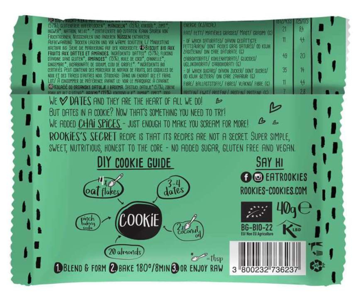 Rookies cu migdale și curmale bio 40g Rookies [2]